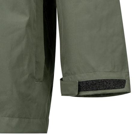 Spika Scout men's jacket in Olive, close-up of the hook-and-loop adjustable cuff