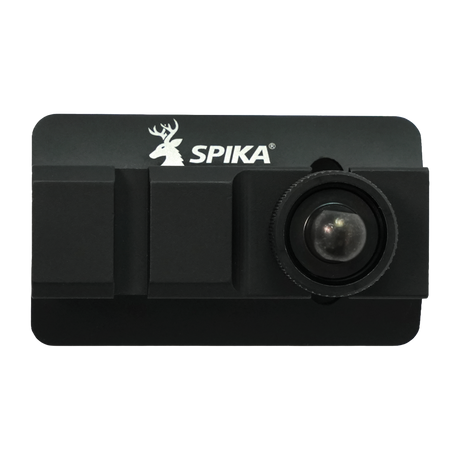 Spika Velocity bipod adaptor in black, picatinny rail plate with sling swivel stud fitted
