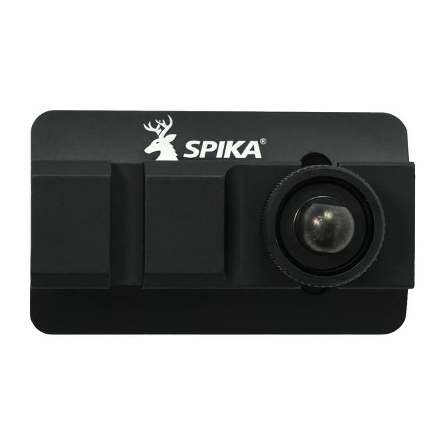 Spika Velocity bipod adaptor in black, picatinny rail plate with sling swivel stud fitted