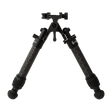 Spika Velocity Carbon Bipod 7-10in, front view with carbon fibre legs and picatinny clamp