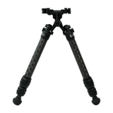 Spika Velocity Carbon Bipod 5-18in, front view with 3-section carbon fibre legs