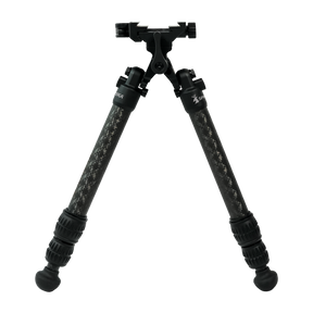 Spika Velocity Carbon Bipod 5-18in, front view with 3-section carbon fibre legs