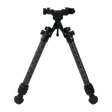 Spika Velocity Carbon Bipod 3-12in, front view with carbon fibre legs and picatinny/ARCA mount