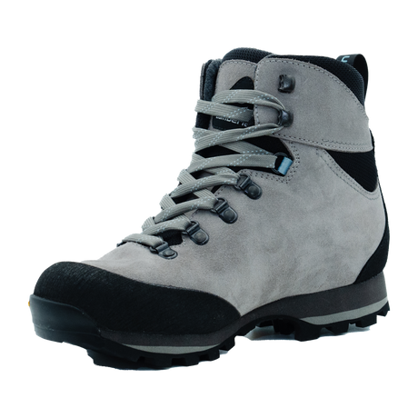Zamberlan 336 Thyone GTX women's hiking boot in light grey, inner three-quarter view from the toe