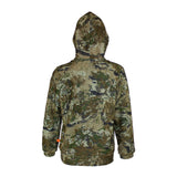 Spika GO Classic girls' hoodie in Biarri Camo, back view showing full camo pattern and hood