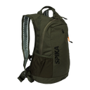 Spika Drover II Hydro Pack 15L in Olive Summit, three-quarter front view with zip pocket and Spika logo