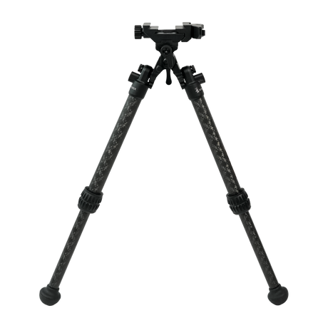 Spika Velocity Carbon Bipod 3-12in with legs fully extended, front view