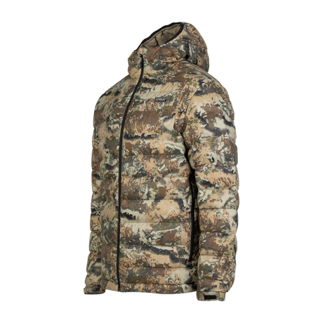 Spika Hideout men's packable puffer jacket in Biarri Camo, three-quarter view