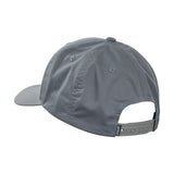 Spika GO Advance recycled Flexfit cap in Charcoal, rear view with adjustable strap closure