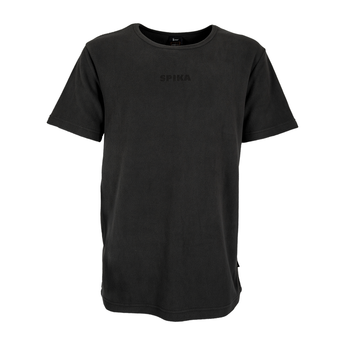 Spika Title men's burnout fleece T-shirt in Slate, front view with tonal Spika chest logo