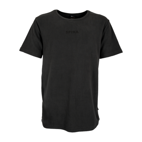 Spika Title men's burnout fleece T-shirt in Slate, front view with tonal Spika chest logo