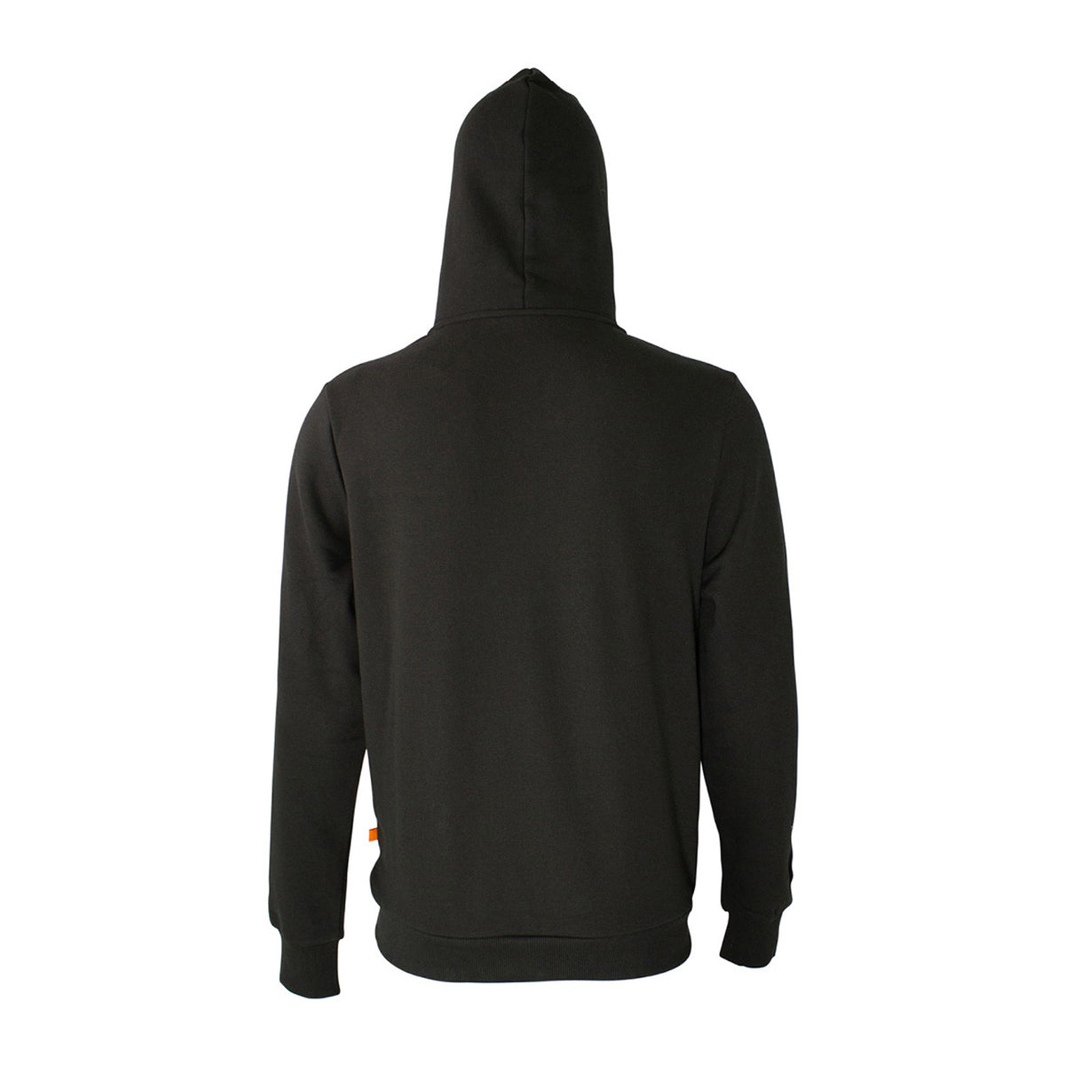 Spika GO Advance men's hoodie in black, back view showing plain back and hood