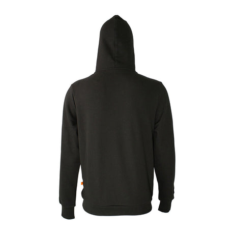 Spika GO Advance men's hoodie in black, back view showing plain back and hood