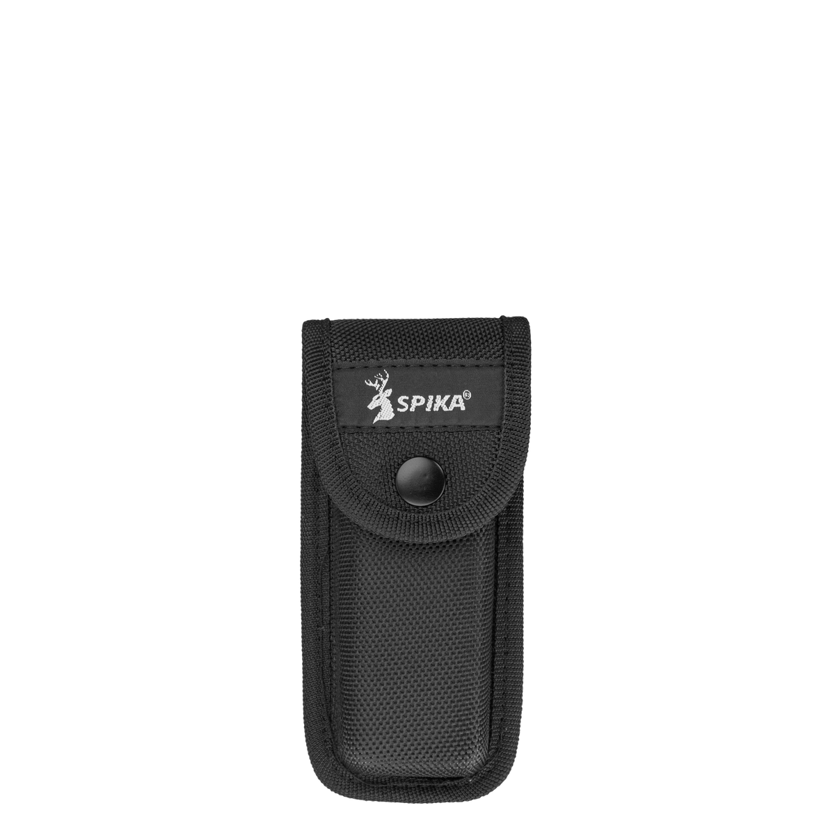 Spika Bushmaster Viper black nylon belt pouch with press-stud flap and white Spika logo