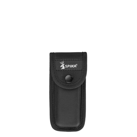 Spika Bushmaster Viper black nylon belt pouch with press-stud flap and white Spika logo