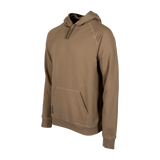 Spika GO Deer Camp men's bone hoodie, three-quarter view with raglan sleeves and kangaroo pocket