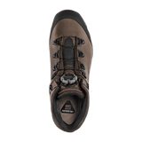 Zamberlan 4015 Leopard FGL GTX RR BOA men's hunting boot in brown leather, top-down view of BOA lacing system and insole