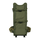 Spika Drover II Hauler frame in Biarri Camo, front load face with compression straps and pack removed