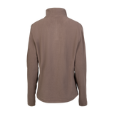 Spika Highland women's quarter-zip fleece jumper in Latte Brown, back view