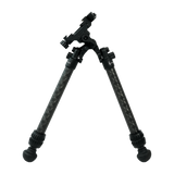 Spika Velocity Carbon Bipod 3-12in tilted on its pan and tilt head
