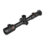 ThermTec Ares 335 2.0 thermal tube scope in black, three-quarter rear view with focus ring