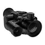 ThermTec Vidar-LRF 335L 2.0 thermal compact scope, front three-quarter view of lens and laser rangefinder