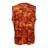 Spika Ranger adult hunting vest in Biarri Blaze orange camo, back view
