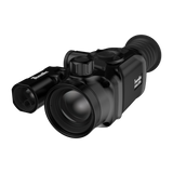 ThermTec Vidar-LRF 335L 2.0 thermal compact scope, low front view of objective lens and rangefinder