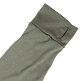 Spika Bandit youth Moss Green hoodie close-up of the folded sleeve cuff with thumb hole