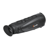 ThermTec Cyclops 635L 3.0 thermal monocular, rear three-quarter view of eyecup, top buttons and ThermTec logo