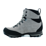 Zamberlan 336 Thyone GTX women's hiking boot in light grey, inner side profile showing heel pull loop