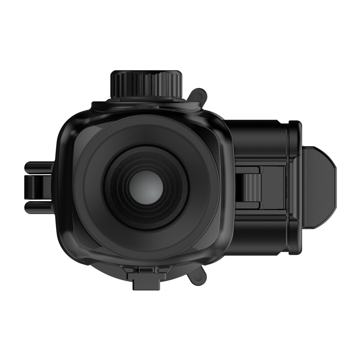 ThermTec Vidar-LRF 650L 2.0 thermal compact scope, rear end-on view of eyepiece and side module