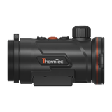 ThermTec Hunt Pro 650 thermal clip-on, opposite side profile with ThermTec logo and rail mount
