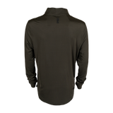 Spika Enduro men's athletic quarter-zip top, back view in a plain dark colourway