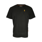 Spika kids black crew neck t-shirt with small Spika logo from the 5 Piece Box Pack, front view