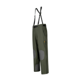 Spika Edge men's Olive hunting pants, three-quarter view showing reinforced knees and zip pocket