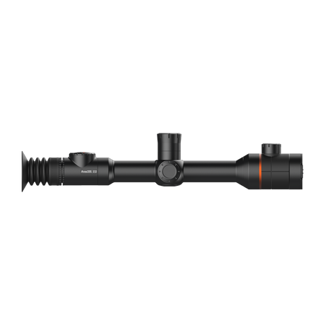 ThermTec Ares 335 2.0 thermal tube scope in black, left side profile view