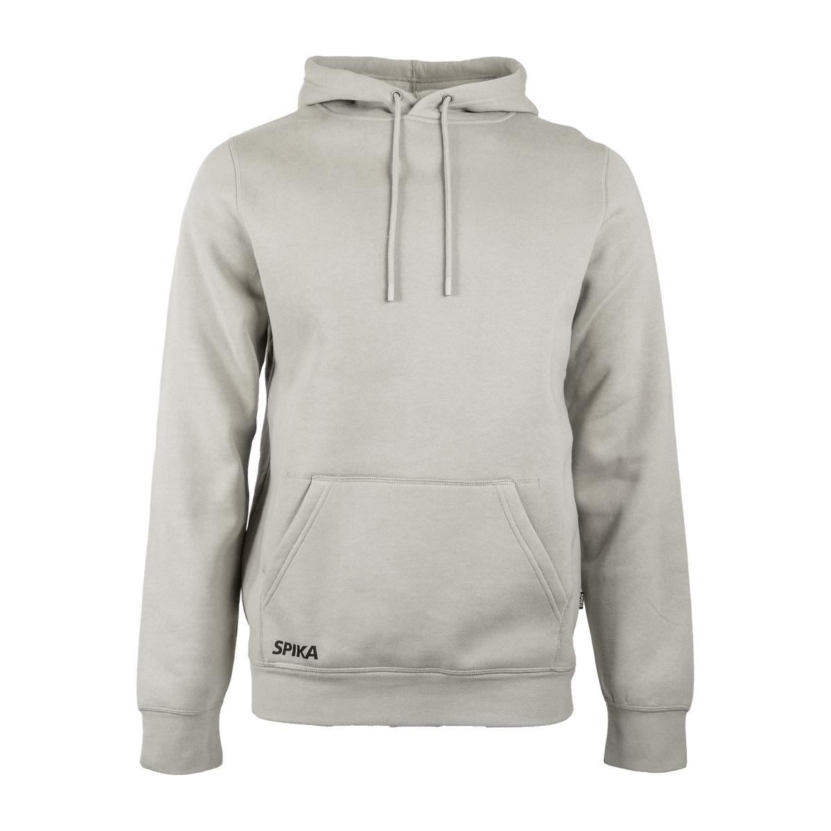 Spika Bone Collector men's Dune Green hoodie, front view with kangaroo pocket and small Spika logo