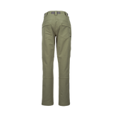 Spika Recon women's hunting pants in Dusky Green, back view showing rear pockets and knee panels