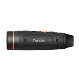 ThermTec Wild 635L Pro thermal monocular, side profile showing the ThermTec logo and long eyecup