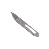 Close-up of a single Spika Command replacement scalpel blade with Spika and stainless markings