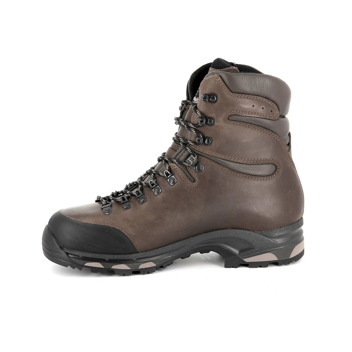 Zamberlan 1004 Hunter Evo GTX RR WL men's hunting boot in Waxed Chestnut, inner side profile showing lacing and ankle padding