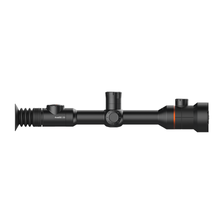 ThermTec Ares 650 2.0 thermal tube scope in black, left side profile view