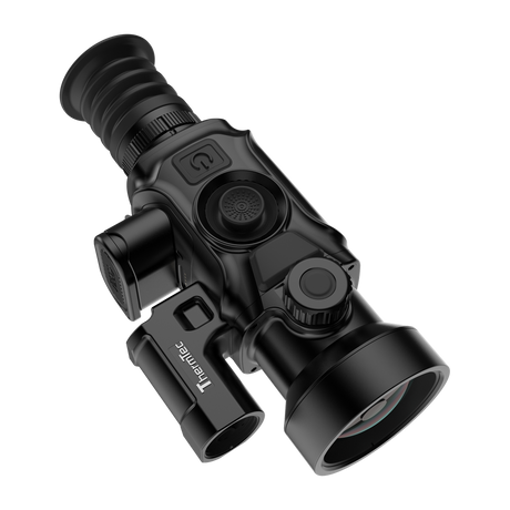 ThermTec Vidar-LRF 650L 2.0 thermal compact scope, elevated view of top controls and rangefinder