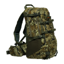 Spika Drover II Pro Pack 25L in Biarri Camo, three-quarter front view with compression straps and hip belt