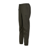 Spika Reign women's pants in Olive Summit, three-quarter view showing the SPIKA hip print