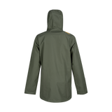 Spika Scout men's hunting jacket in Olive, back view with hood
