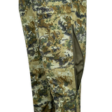 Spika Recon men's pants in Biarri Camo, close-up of zipped side leg vent with mesh lining