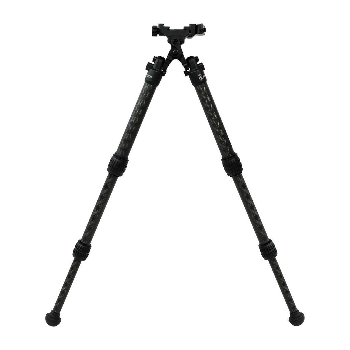 Spika Velocity Carbon Bipod 5-18in with all three leg sections extended