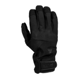 Spika Arctic men's black glove, back of hand view with tonal stag logo and hook-and-loop cuff